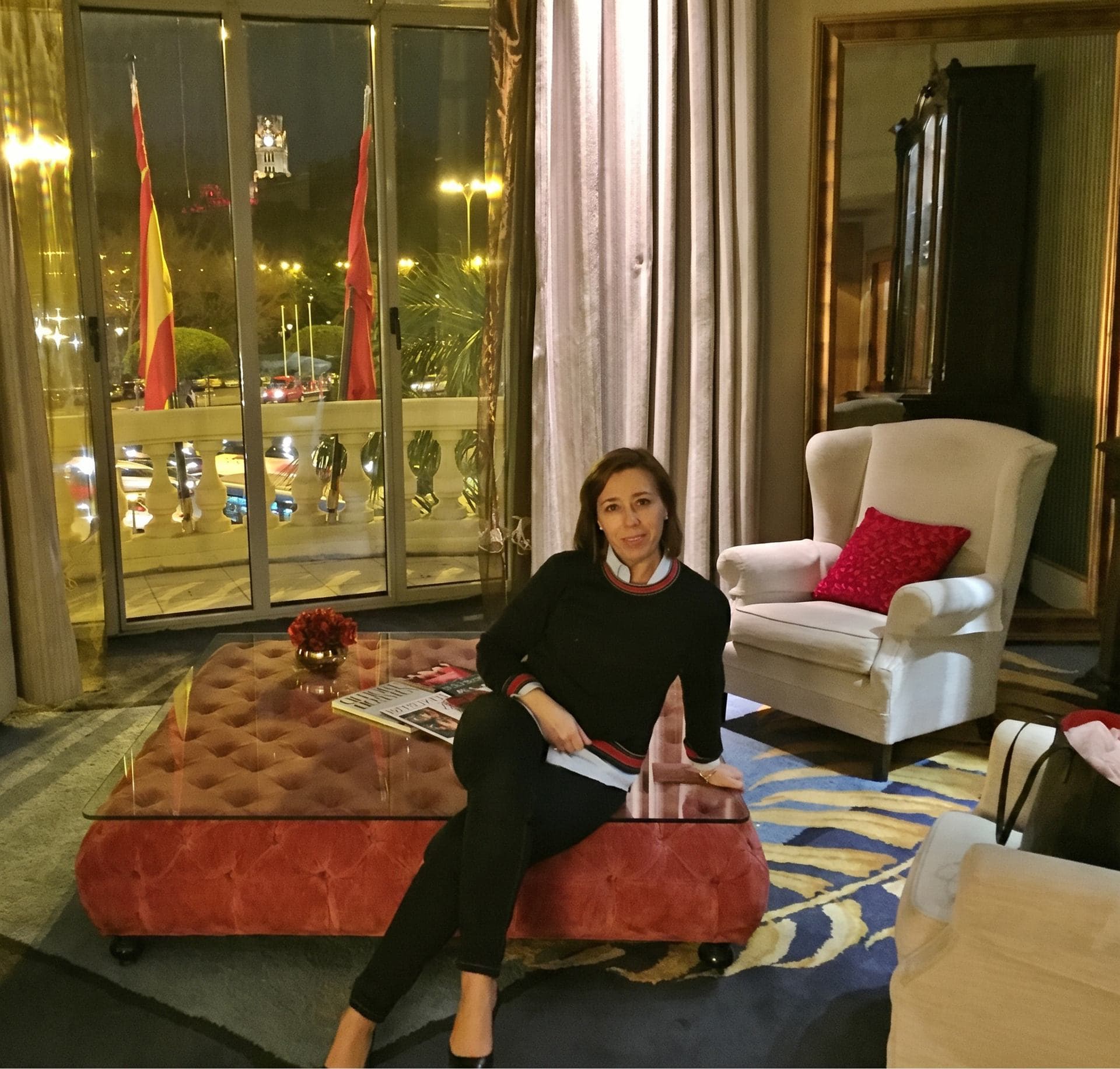 Carmen Ventoso Blanco, abogada, en un desplazamiento profesional